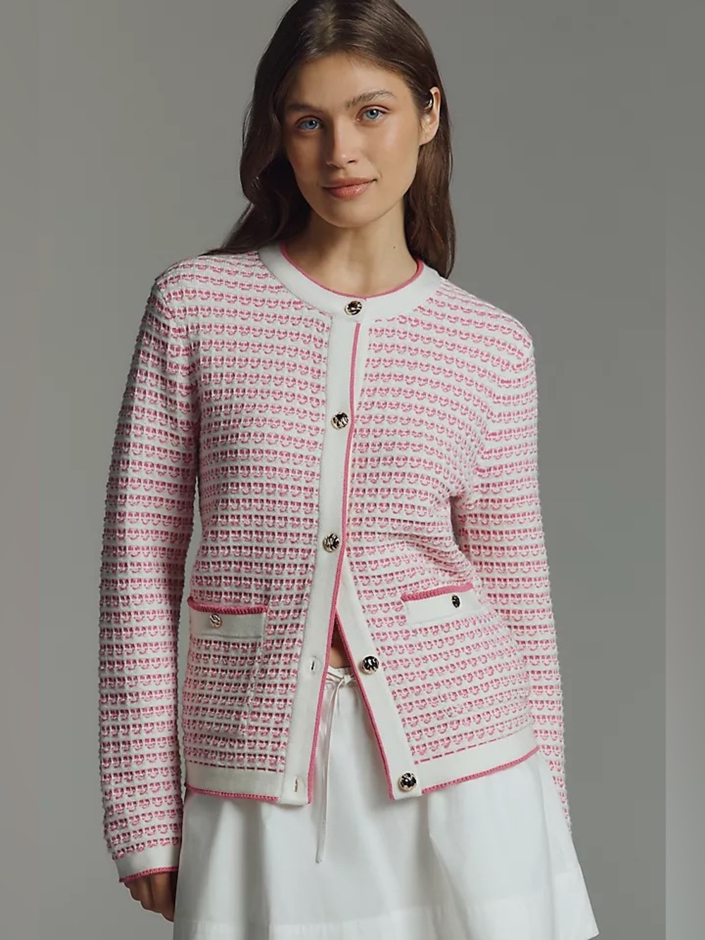 Anthropologie NVLT Collarless Knit Jacket